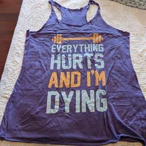 Funny weight lifting workout tank